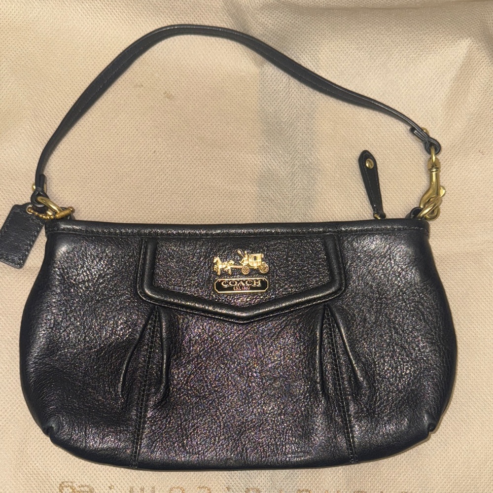 Coach Leather wristlet clutch purse